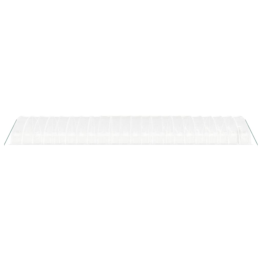 fehér acélvázas melegház 132 m² 22x6x2,85 m
