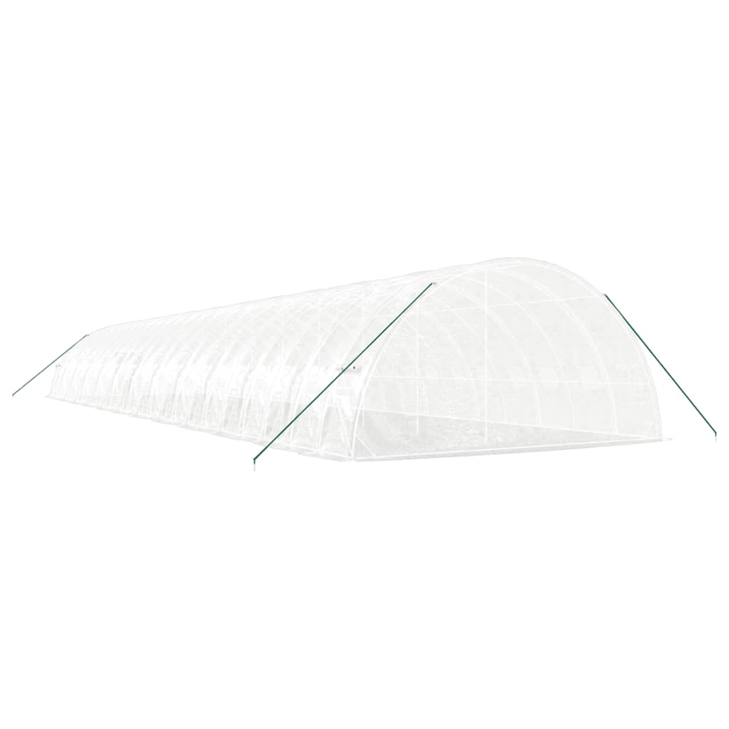 fehér acélvázas melegház 144 m² 24x6x2,85 m