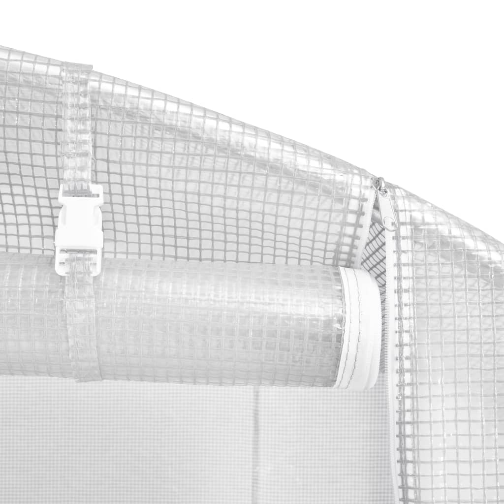 fehér acélvázas melegház 144 m² 24x6x2,85 m