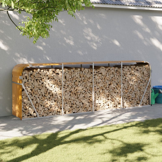 fautánzatú horganyzott acél rönktartó 300 x 45 x 100 cm