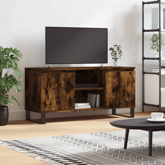 füstös tölgy színű szerelt fa TV-szekrény 104x35x50 cm