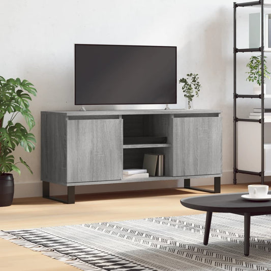 szürke sonoma színű szerelt fa TV-szekrény 104x35x50 cm