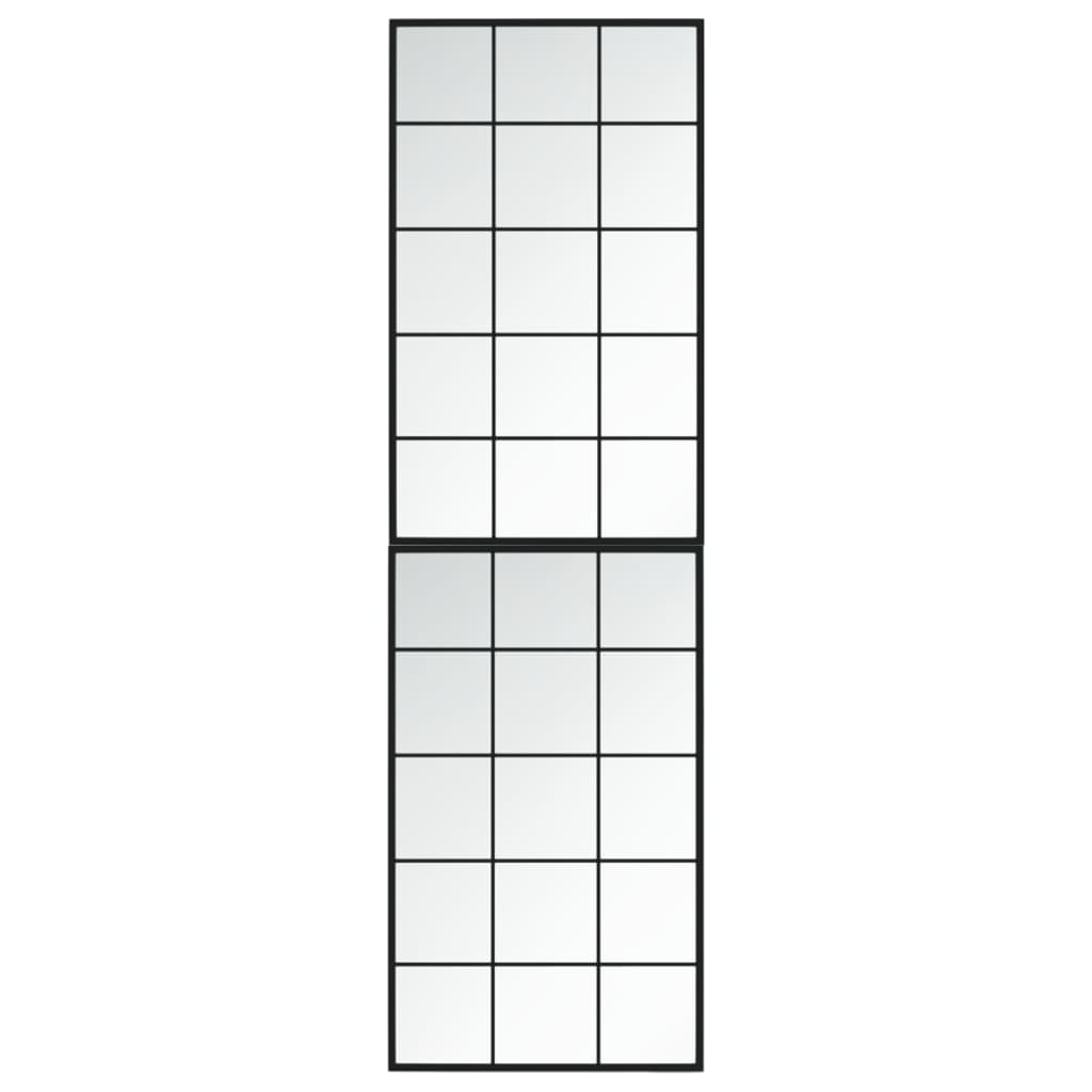 2 db fekete fém fali tükör 100x60 cm