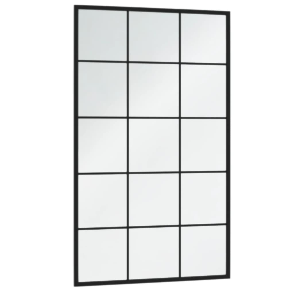 2 db fekete fém fali tükör 100x60 cm