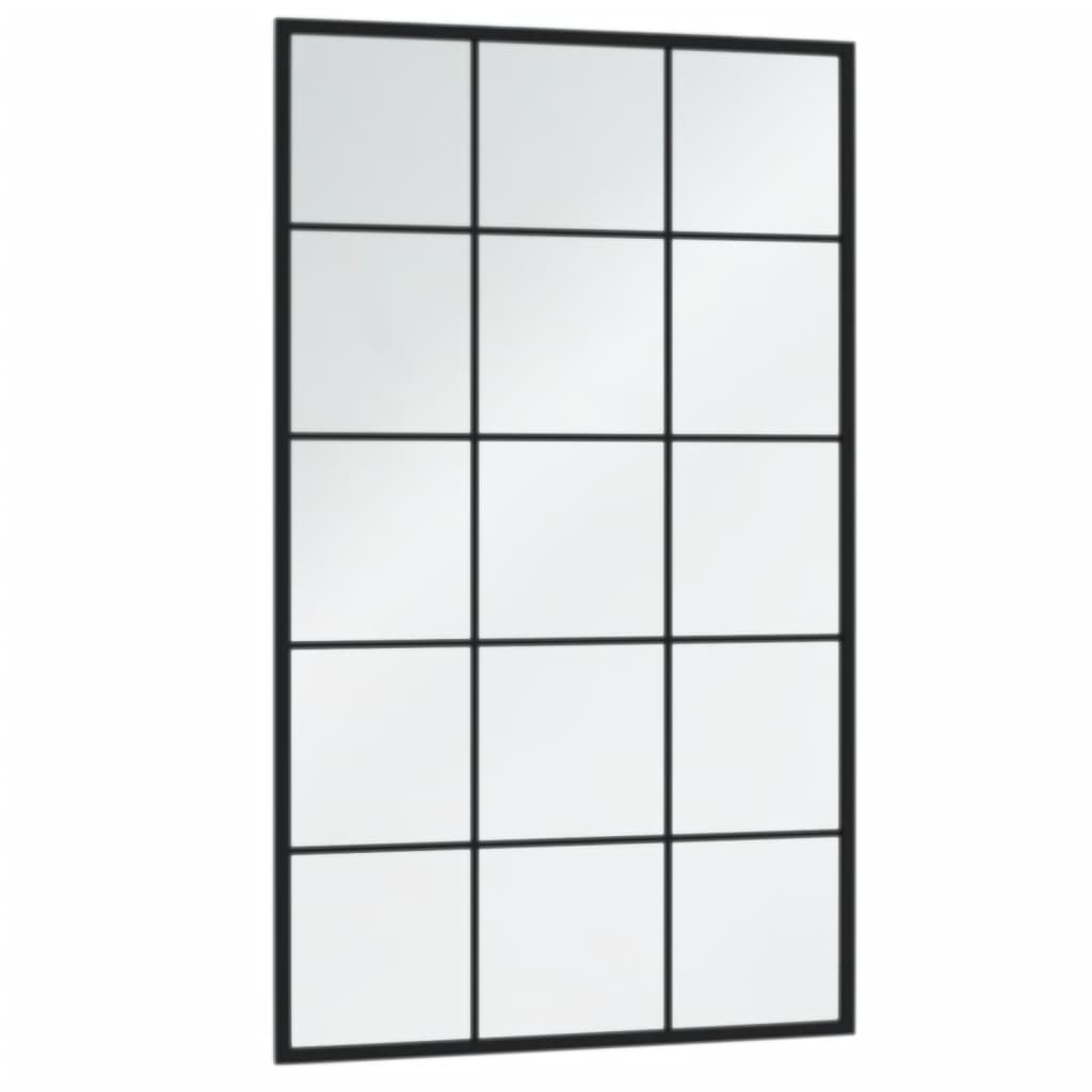 3 db fekete fém fali tükör 100x60 cm