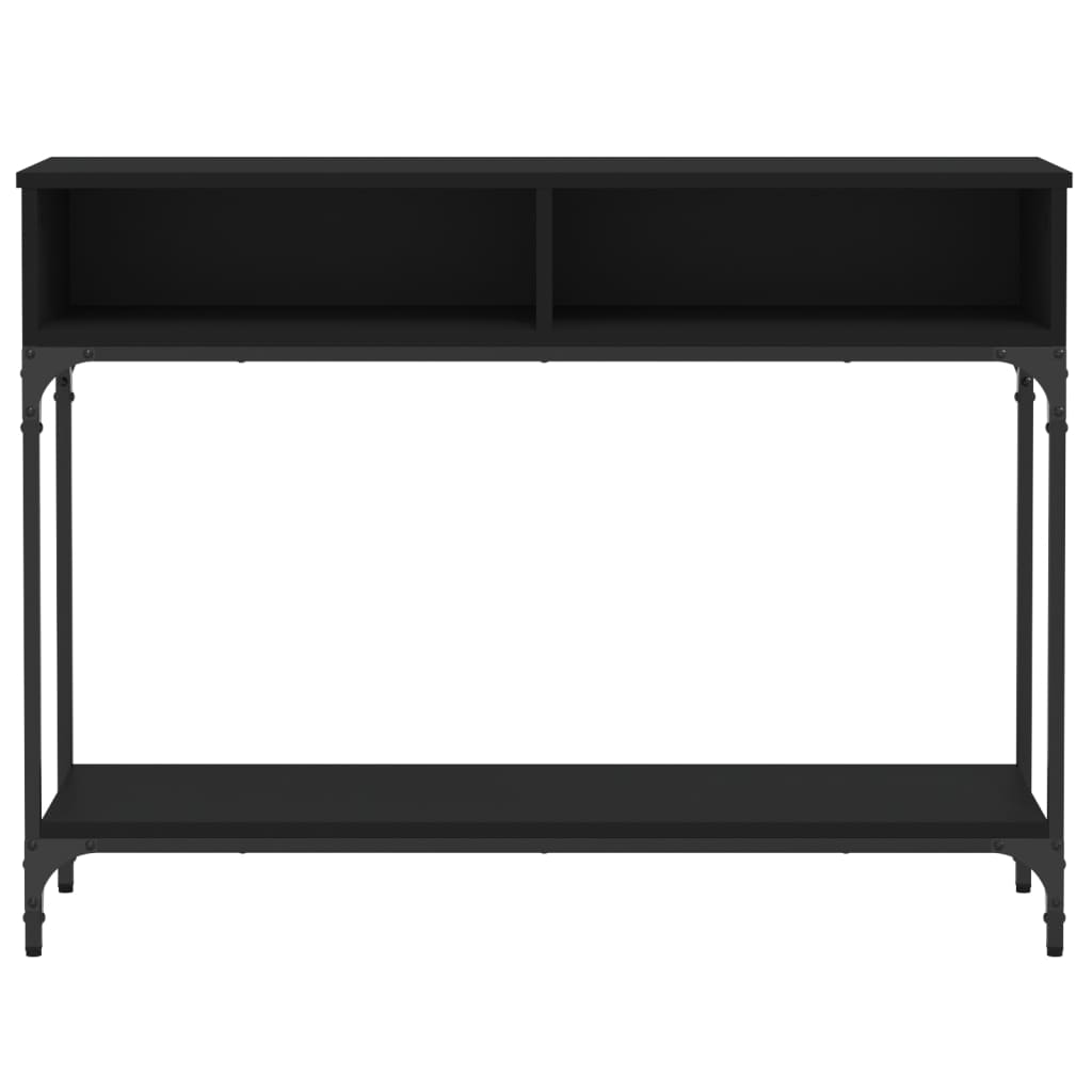 fekete szerelt fa tálalóasztal 100 x 30,5 x 75 cm