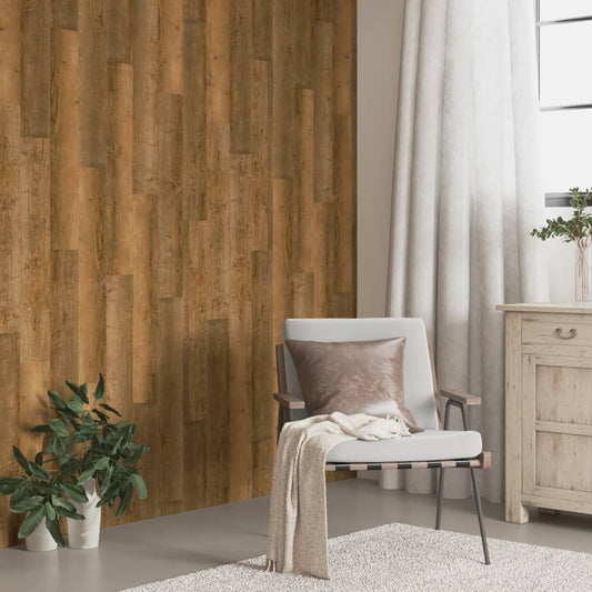 barna fa megjelenésű PVC fali panel 4,12 m²