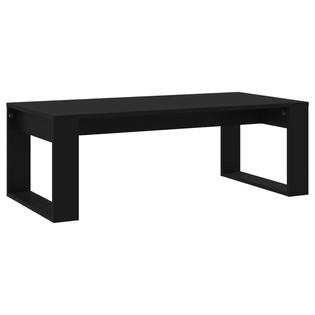 fekete szerelt fa dohányzóasztal 102 x 50 x 35 cm