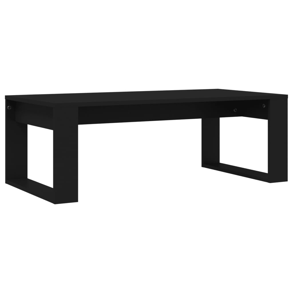 fekete szerelt fa dohányzóasztal 102 x 50 x 35 cm