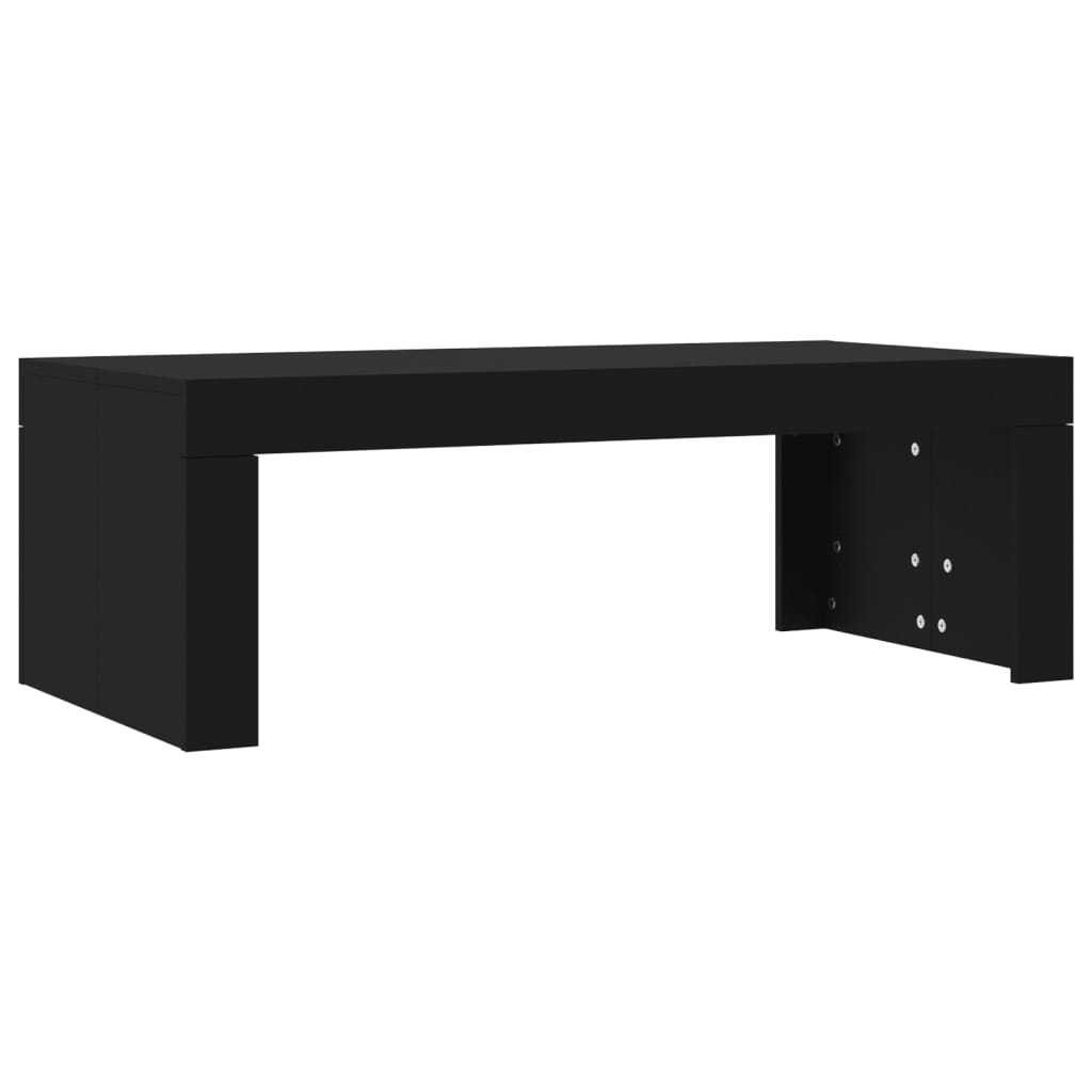 fekete szerelt fa dohányzóasztal 102 x 50 x 36 cm