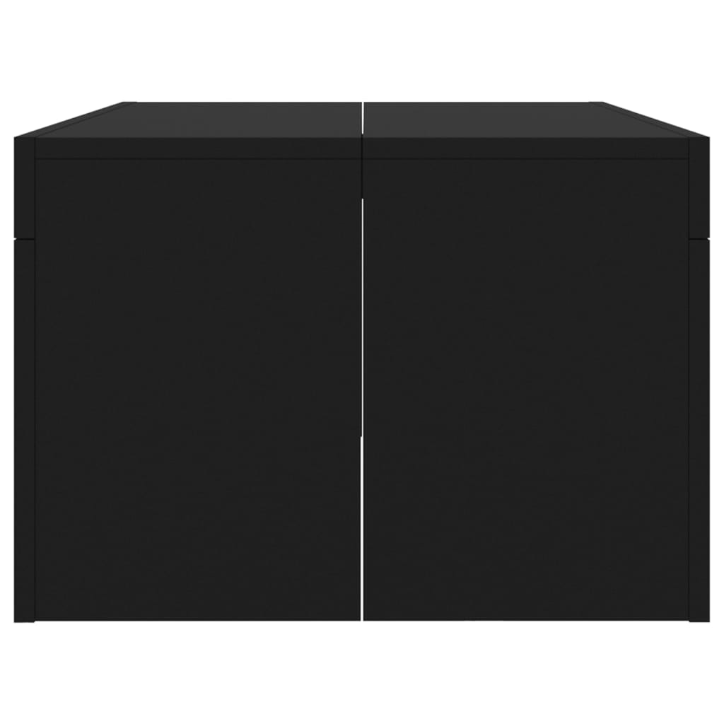fekete szerelt fa dohányzóasztal 102 x 50 x 36 cm