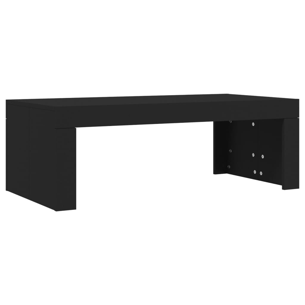 fekete szerelt fa dohányzóasztal 102 x 50 x 36 cm