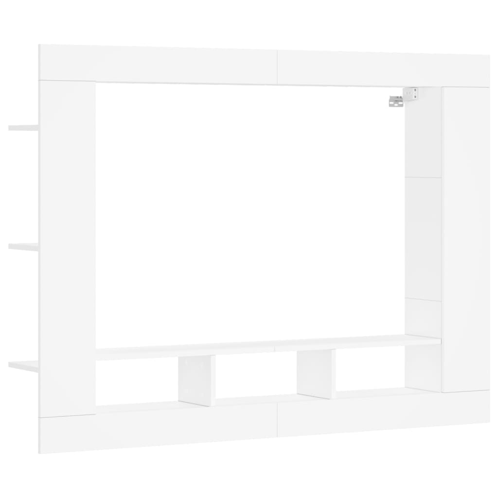 fehér szerelt fa TV-szekrény 152 x 22 x 113 cm