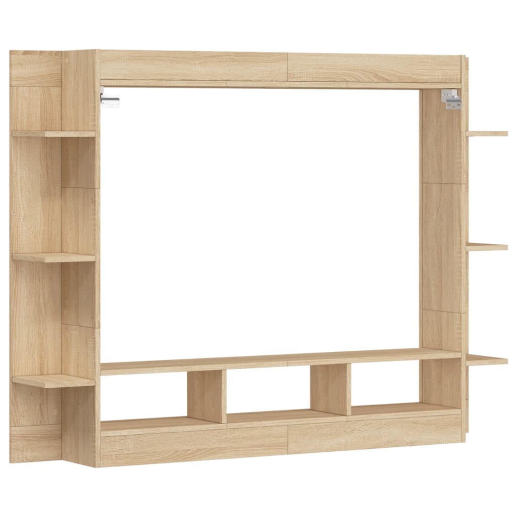 sonoma tölgyszínű szerelt fa TV-szekrény 152x22x113 cm
