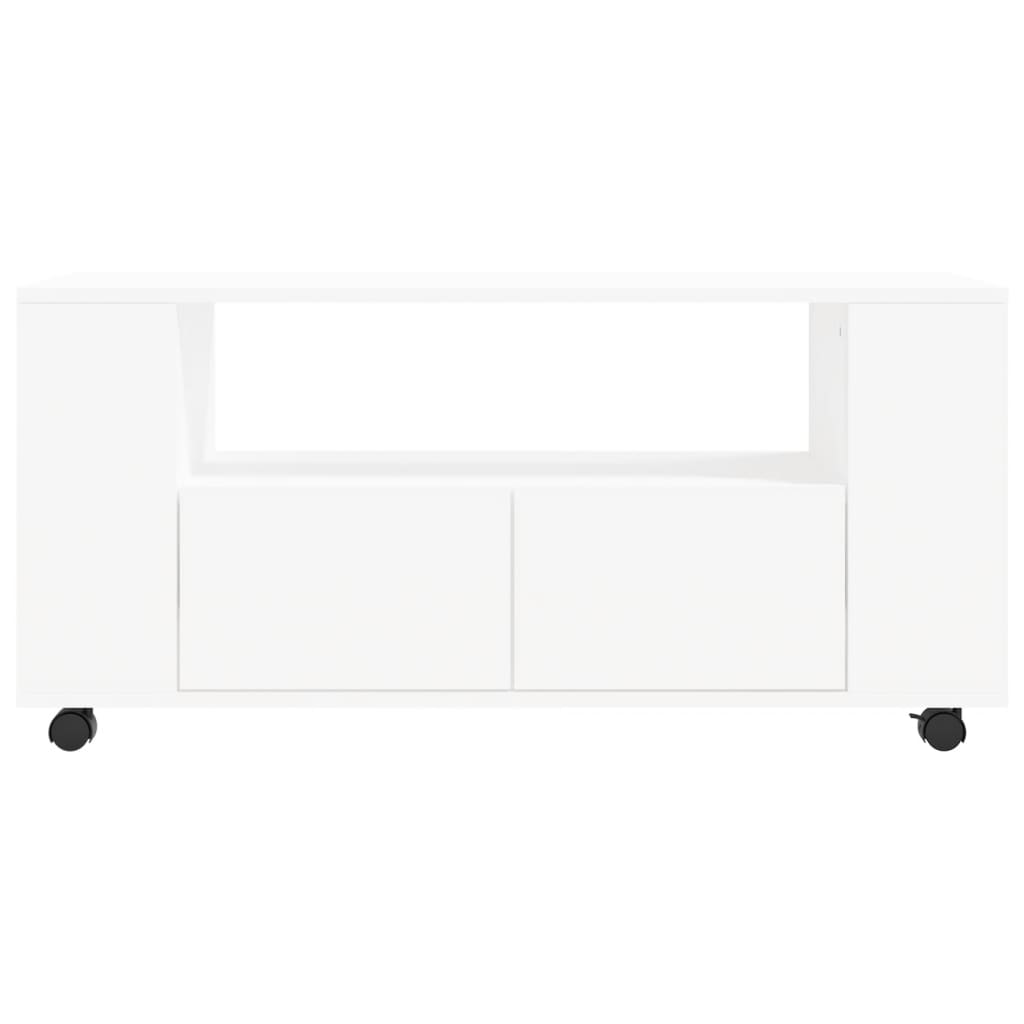 fehér szerelt fa TV-szekrény 102x34,5x43 cm