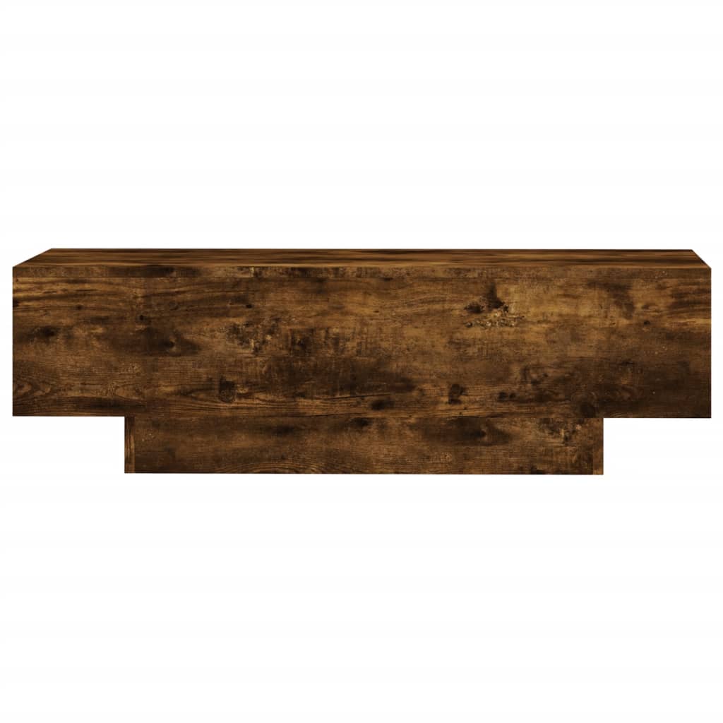 füstös tölgy színű szerelt fa dohányzóasztal 100x49,5x31 cm