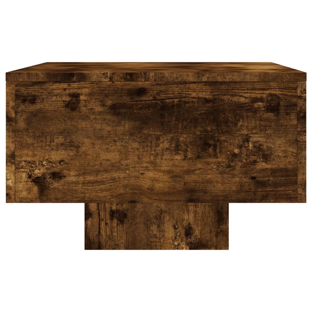 füstös tölgy színű szerelt fa dohányzóasztal 100x49,5x31 cm