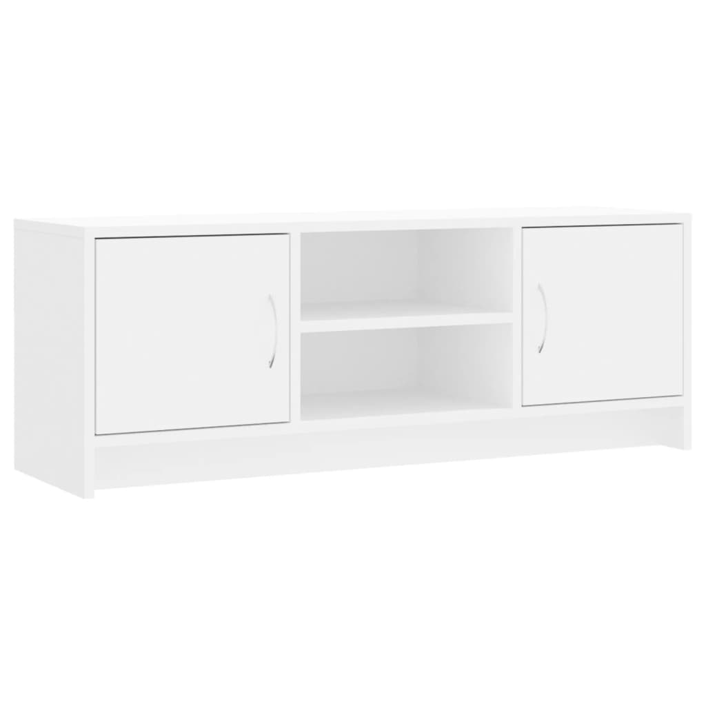 fehér szerelt fa TV-szekrény 102x30x37,5 cm