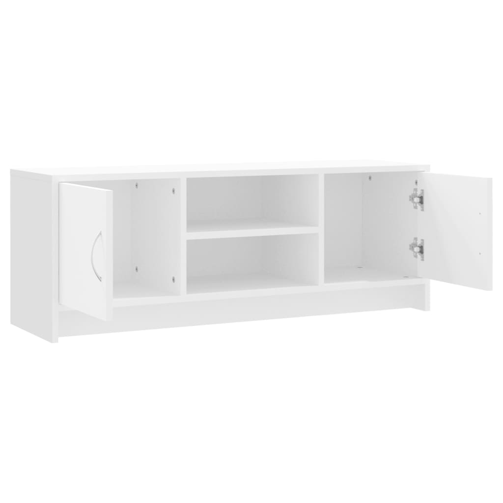 fehér szerelt fa TV-szekrény 102x30x37,5 cm