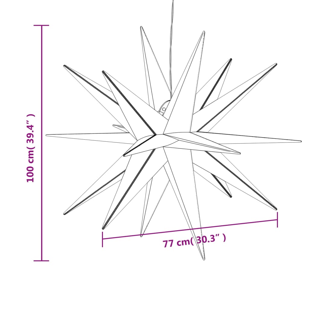 3 db összecsukható sárga karácsonyi lámpa LED-del 100 cm