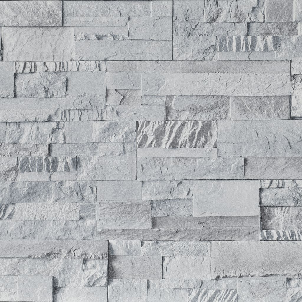 világosszürke kőhatású nem szőtt 3D tapéta 10 x 0,53 m
