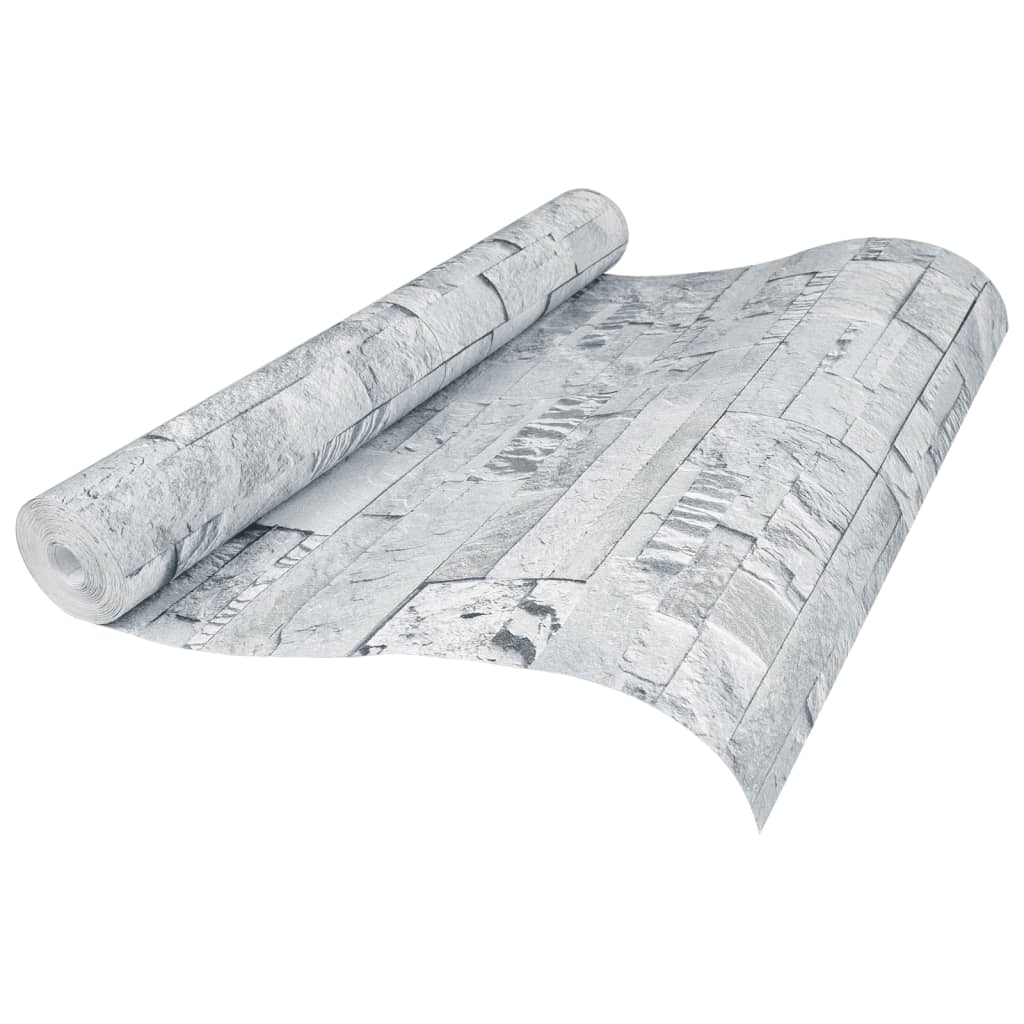világosszürke kőhatású nem szőtt 3D tapéta 10 x 0,53 m
