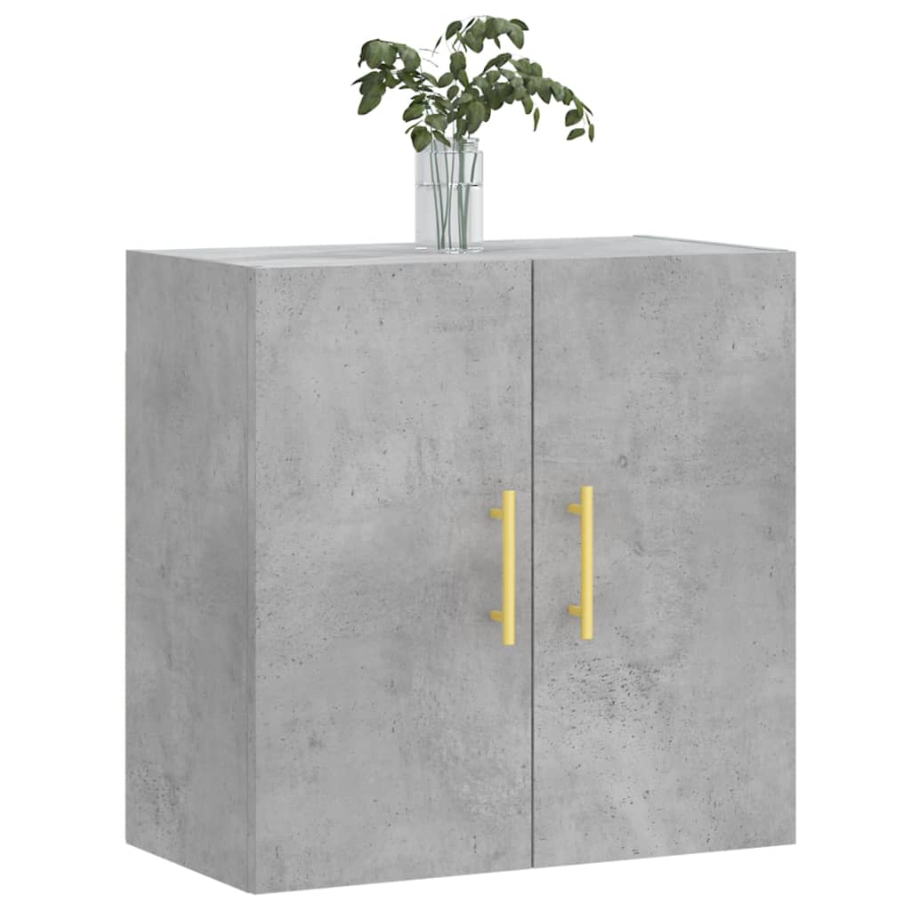 betonszürke szerelt fa faliszekrény 60 x 31 x 60 cm