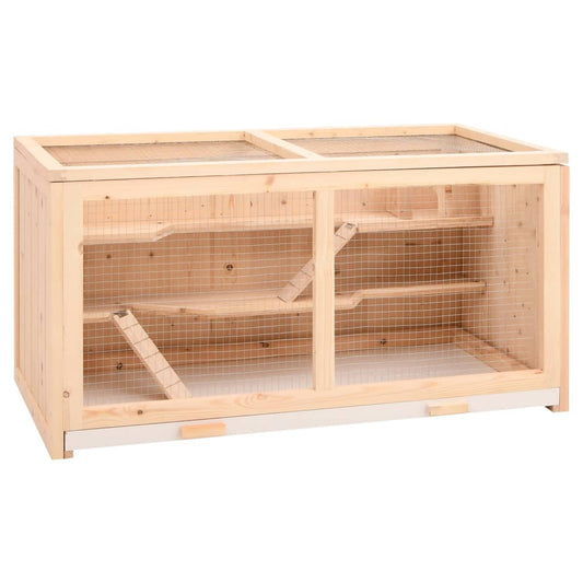 tömör fenyőfa hörcsögketrec 104 x 52 x 54 cm