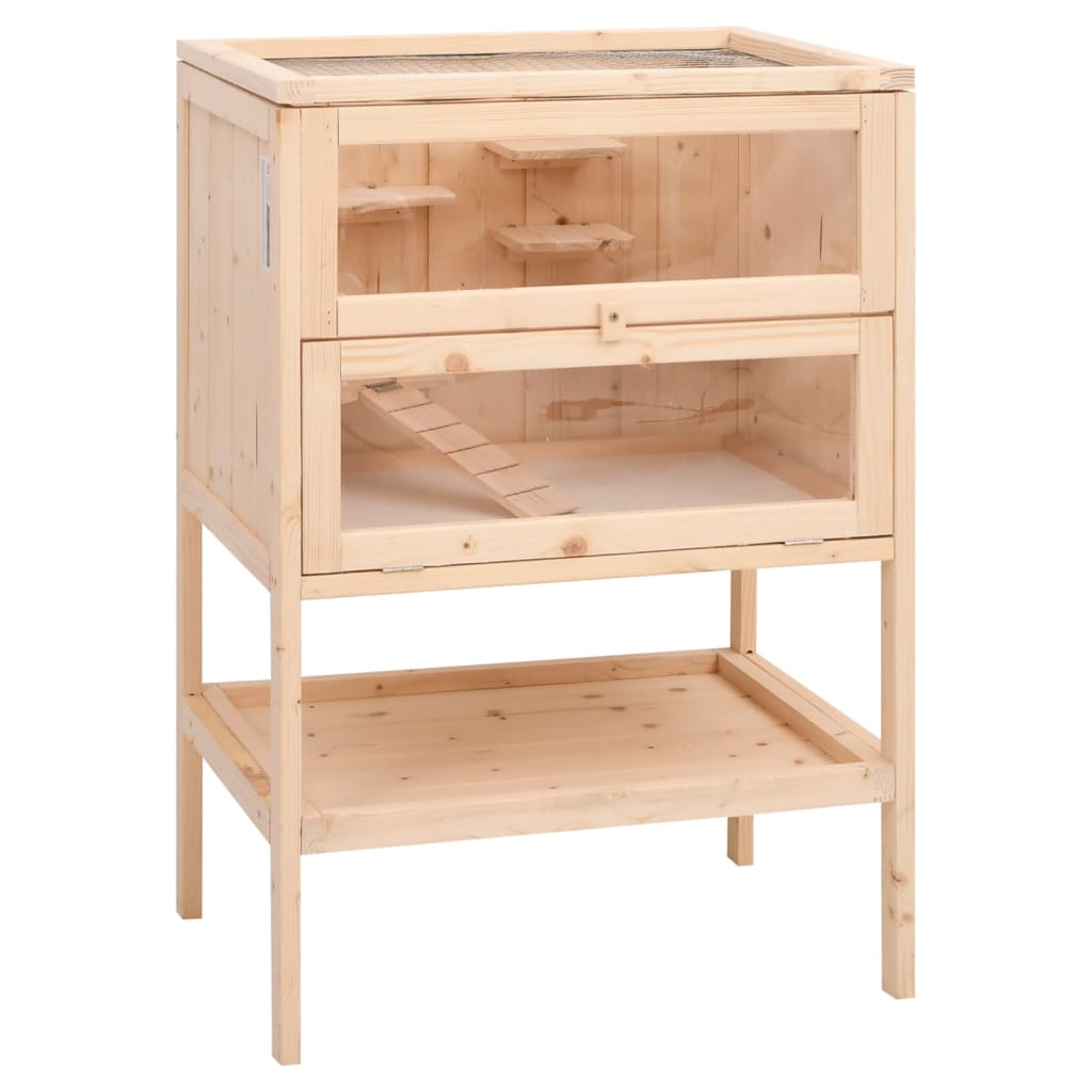tömör fenyőfa hörcsögketrec 55 x 40 x 80 cm