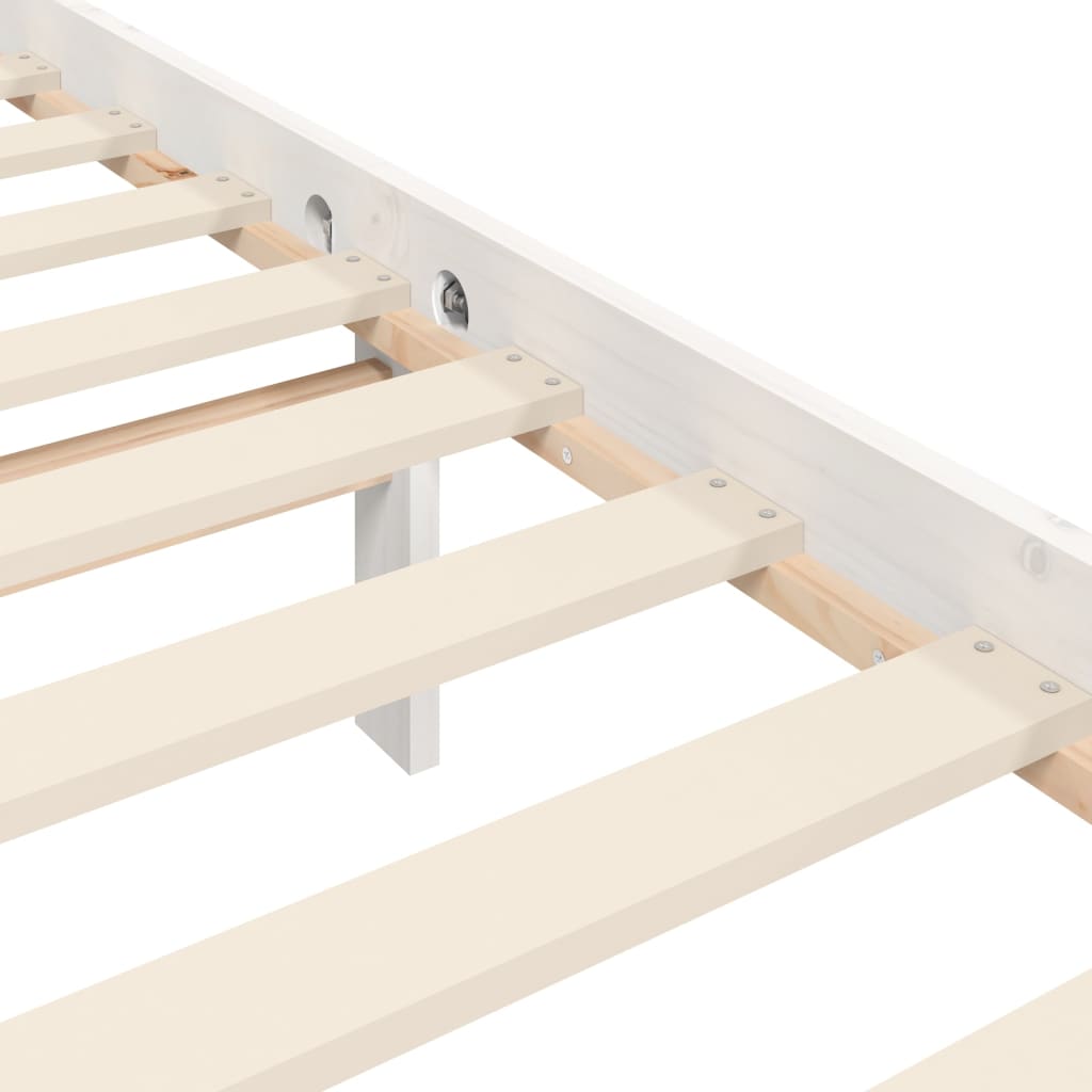 fehér tömör fenyőfa ágy matrac nélkül 90 x 200 cm