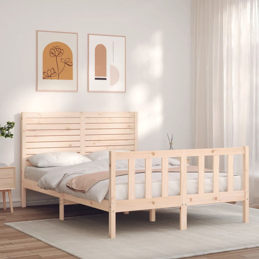 tömör fenyőfa ágy matrac nélkül 140 x 190 cm