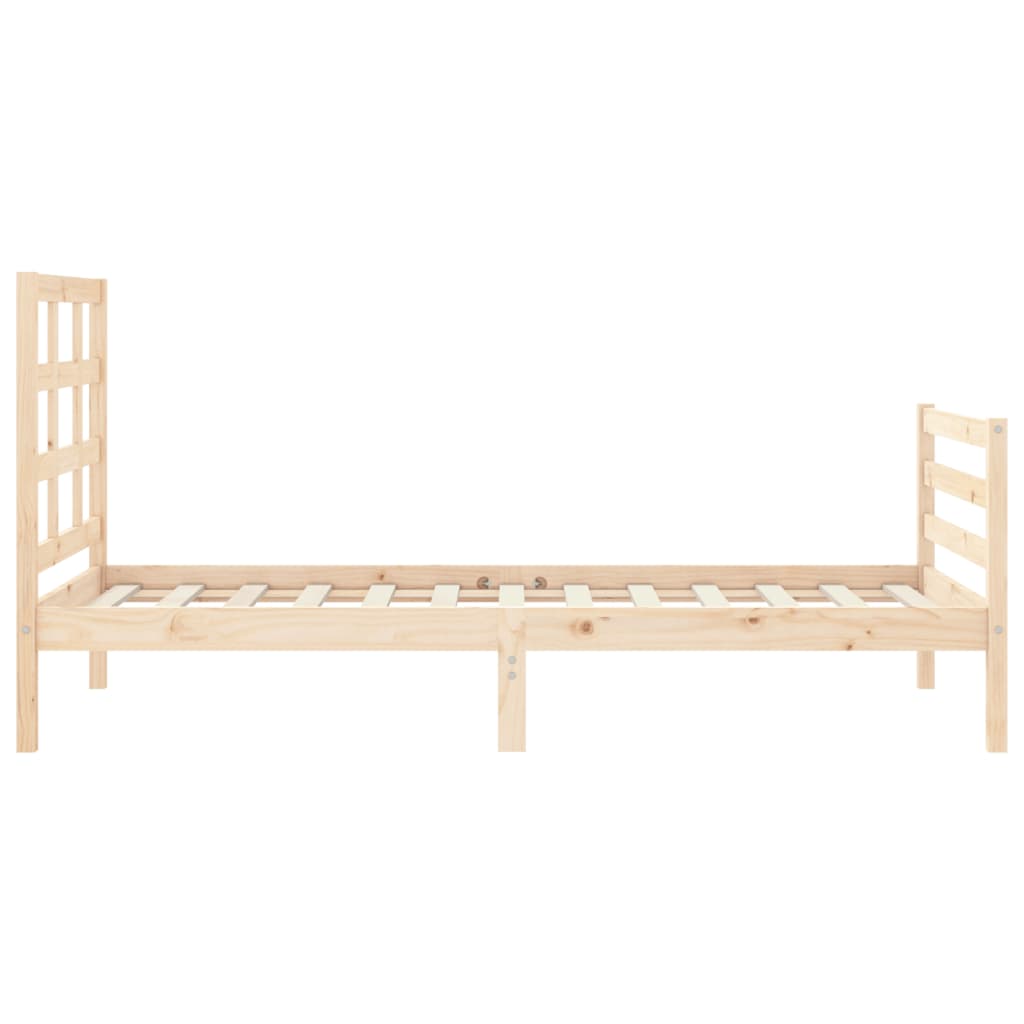 tömör fa ágykeret fejtámlával 90 x 200 cm