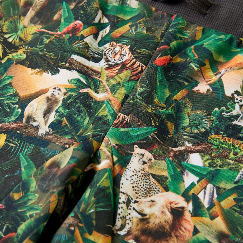 Benzin színű gyerekrövidnadrág húzózsinórral 128