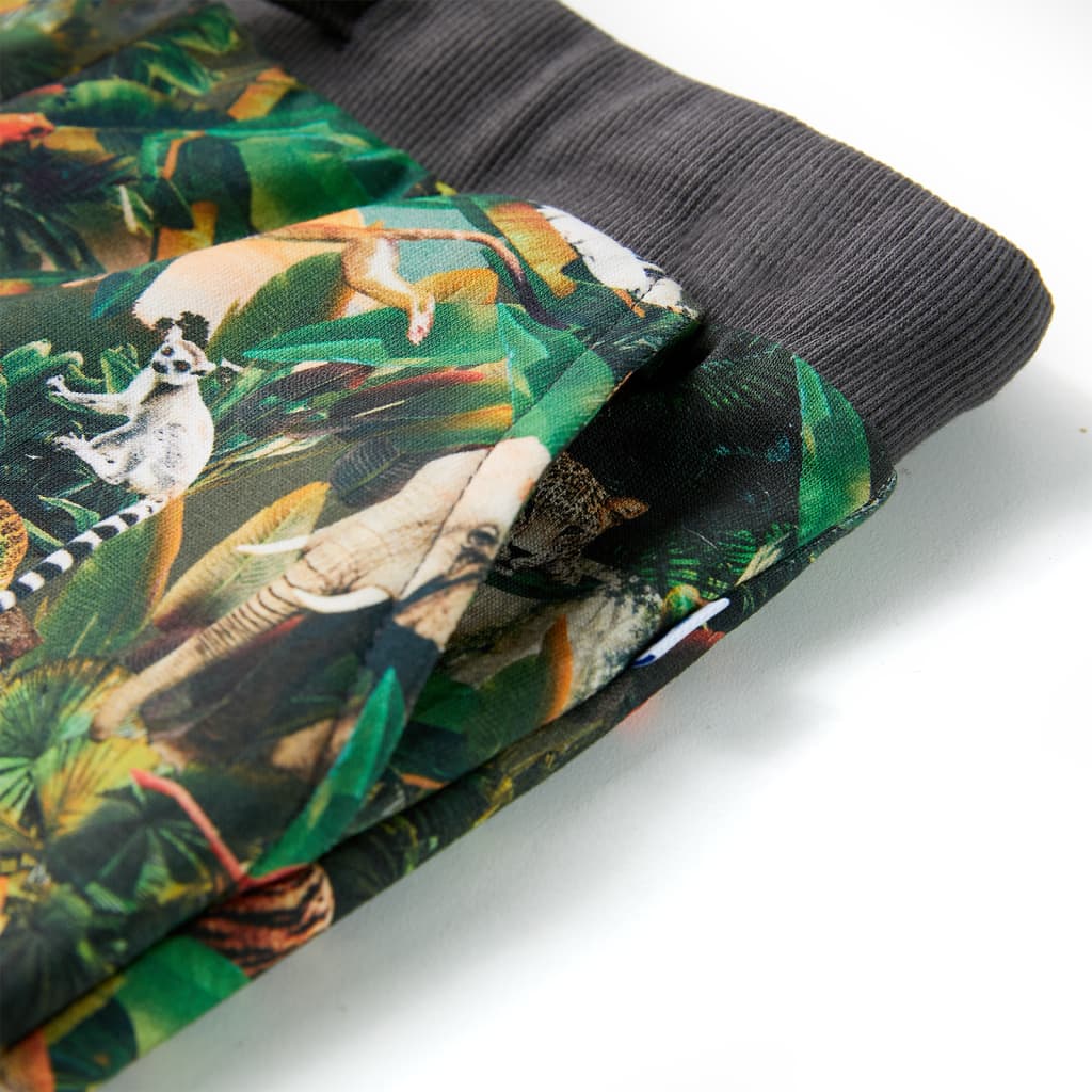 Benzin színű gyerekrövidnadrág húzózsinórral 128