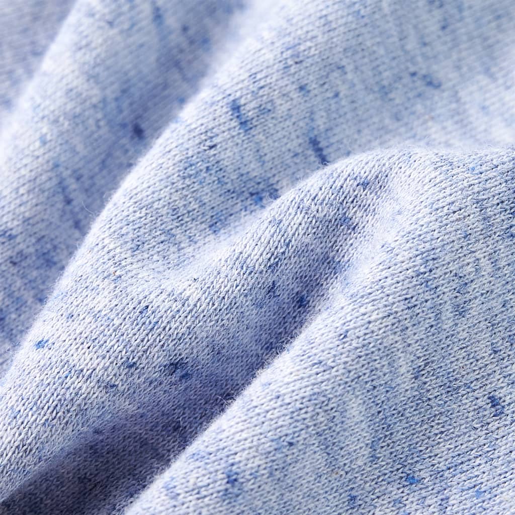 Kék melange gyerekrövidnadrág húzózsinórral 128