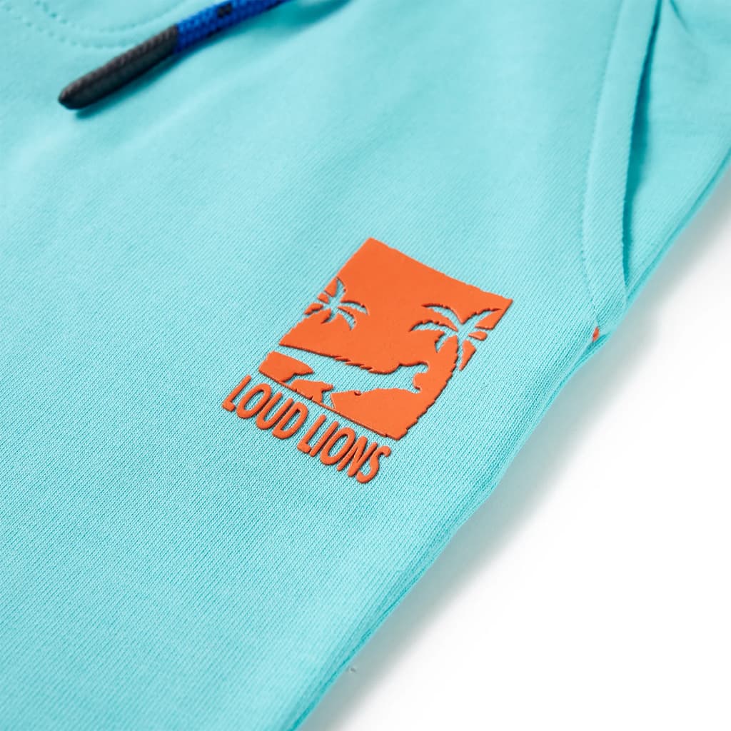 Aqua színű gyerekrövidnadrág húzózsinórral 104