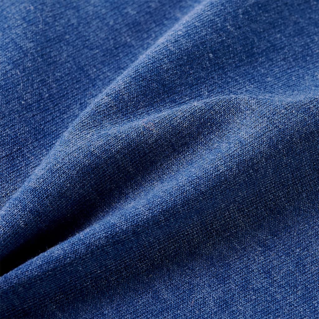 Sötétkék melange gyerekrövidnadrág húzózsinórral 128