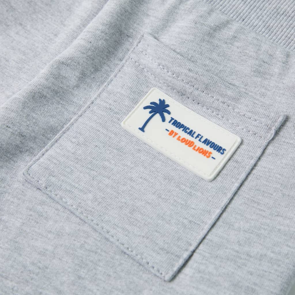 Szürke gyerekrövidnadrág húzózsinórral 104