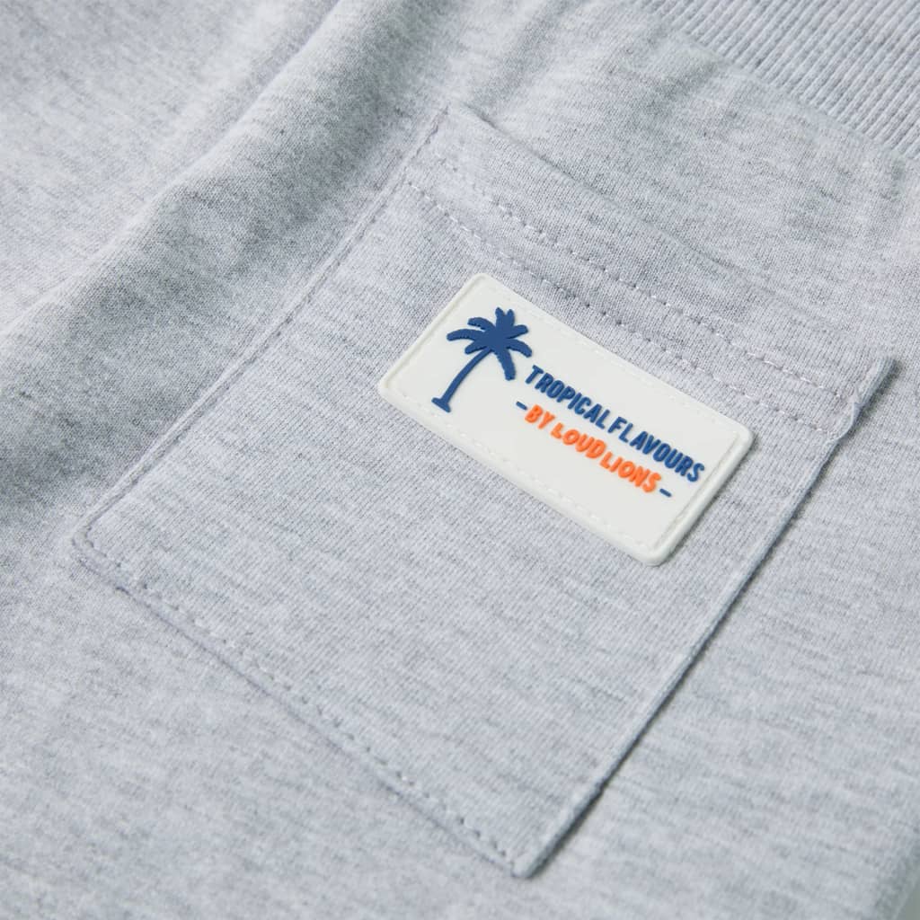 Szürke gyerekrövidnadrág húzózsinórral 128