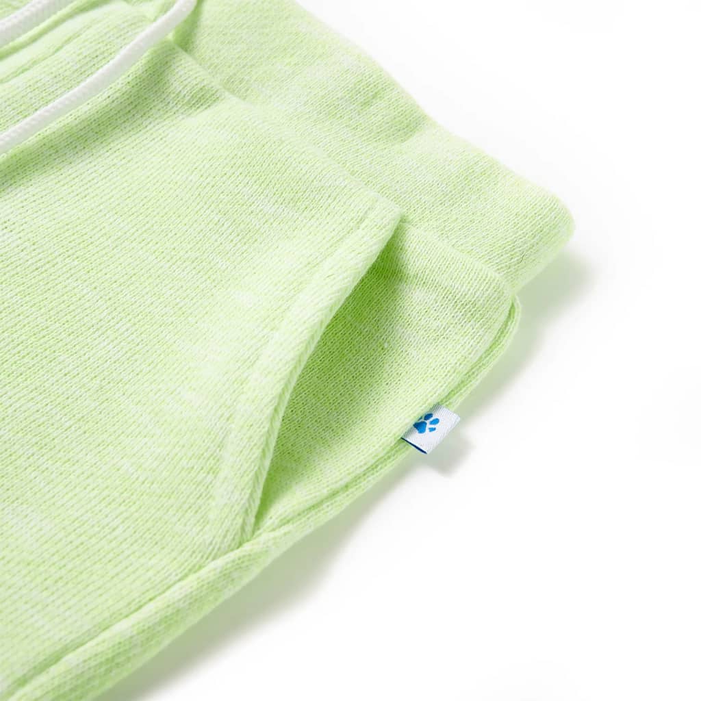 Neon sárga gyerekrövidnadrág húzózsinórral 116