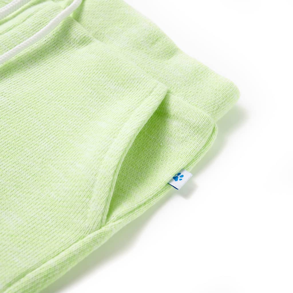 Neon sárga gyerekrövidnadrág húzózsinórral 128