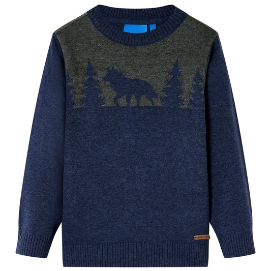 Gyerek pulóver kötött Navy 116