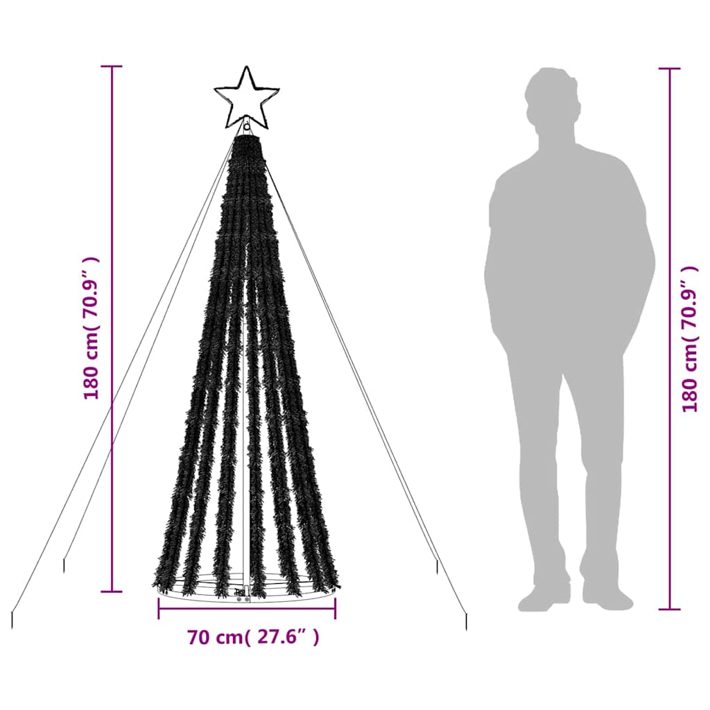 meleg fehér LED karácsonyfa 275 LED 180 cm