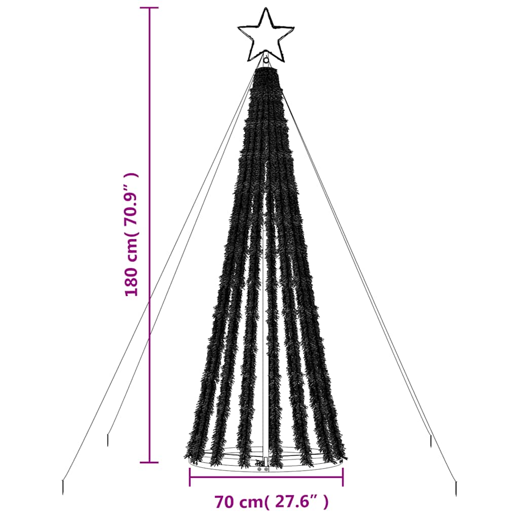 meleg fehér LED karácsonyfa 275 LED 180 cm