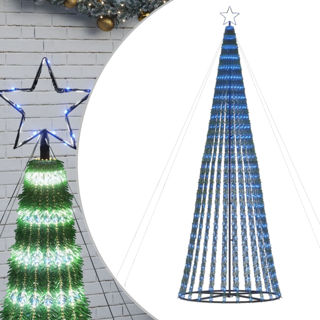 kék LED karácsonyfa 688 LED 300 cm