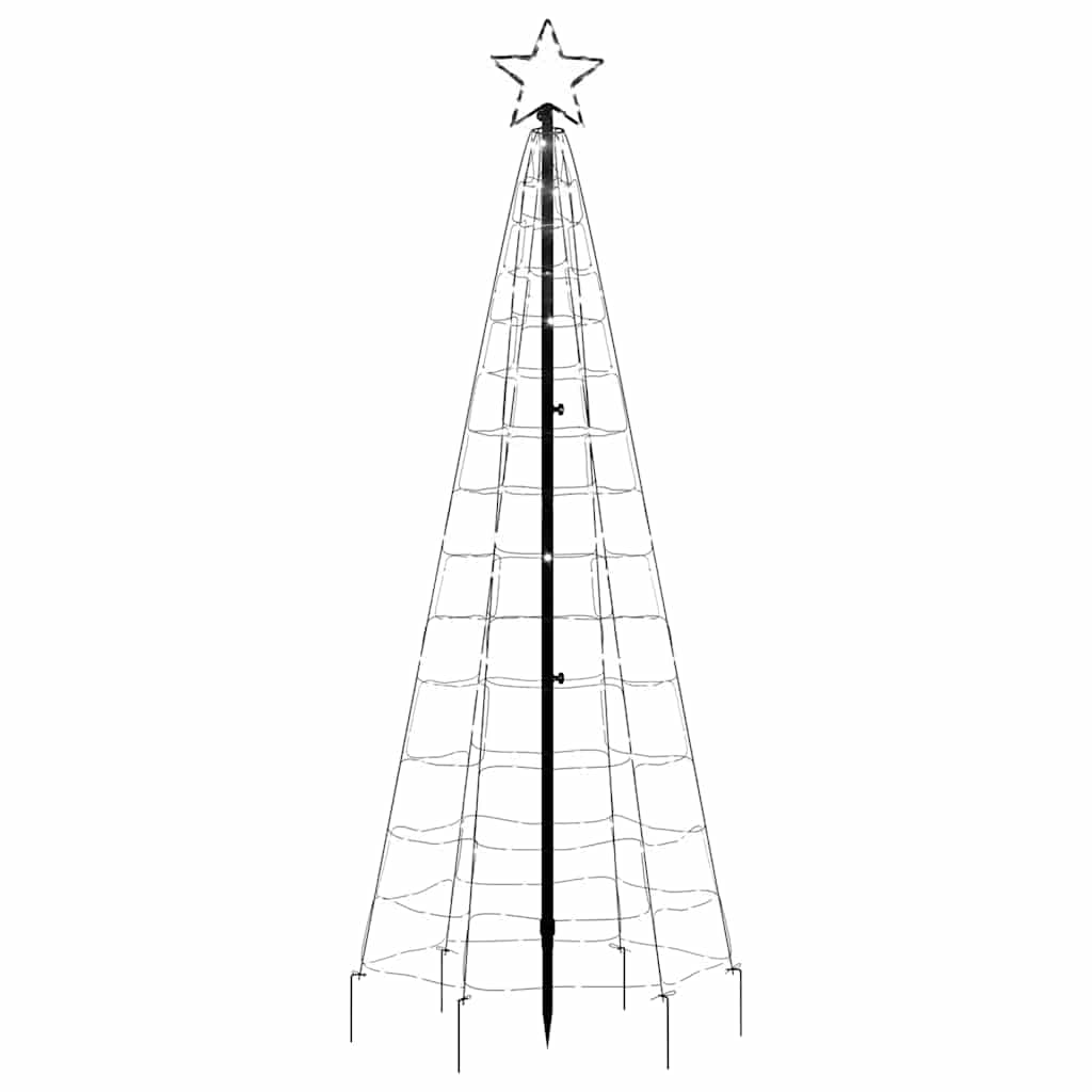 hideg fehér LED karácsonyfa tüskékkel 220 LED 180 cm
