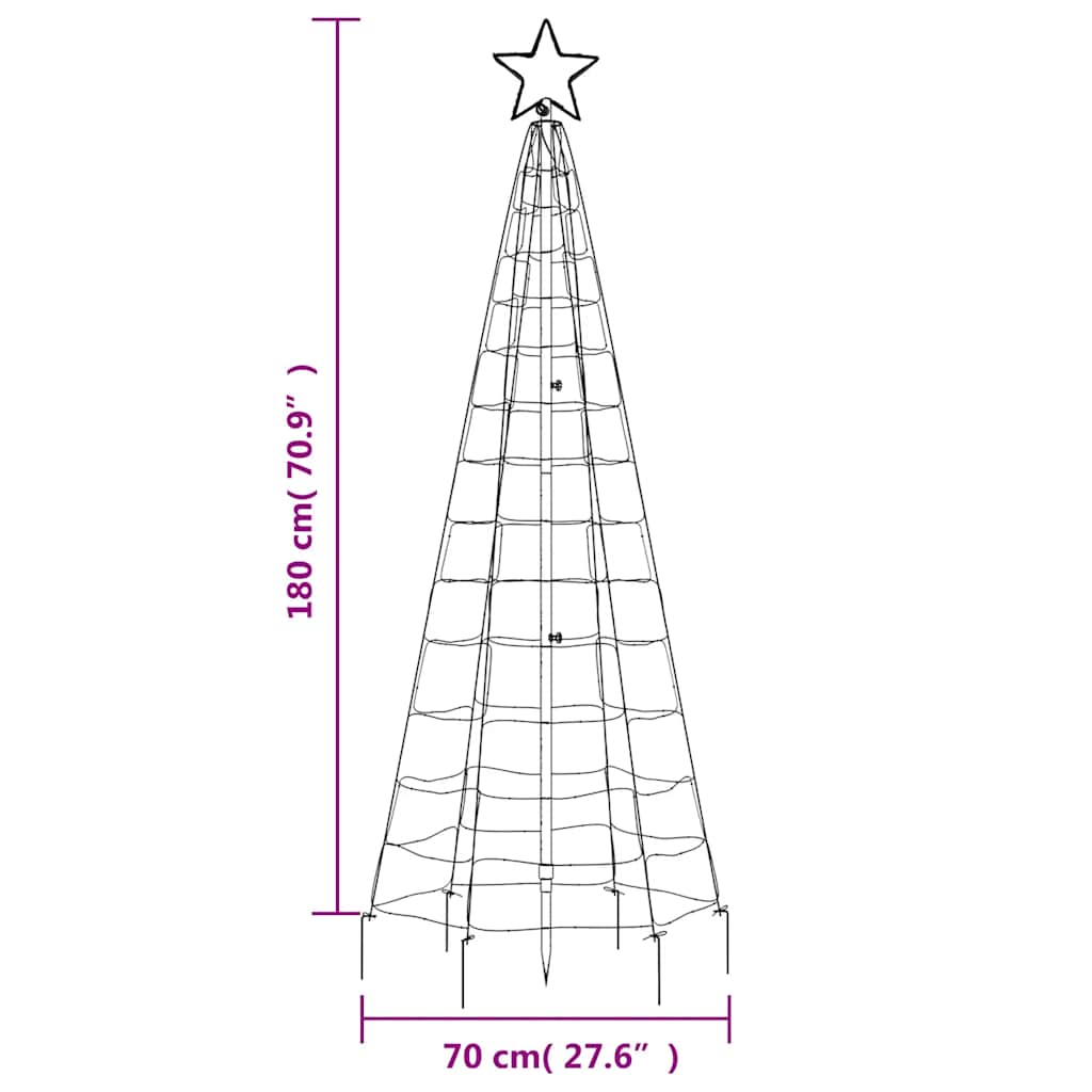 hideg fehér LED karácsonyfa tüskékkel 220 LED 180 cm