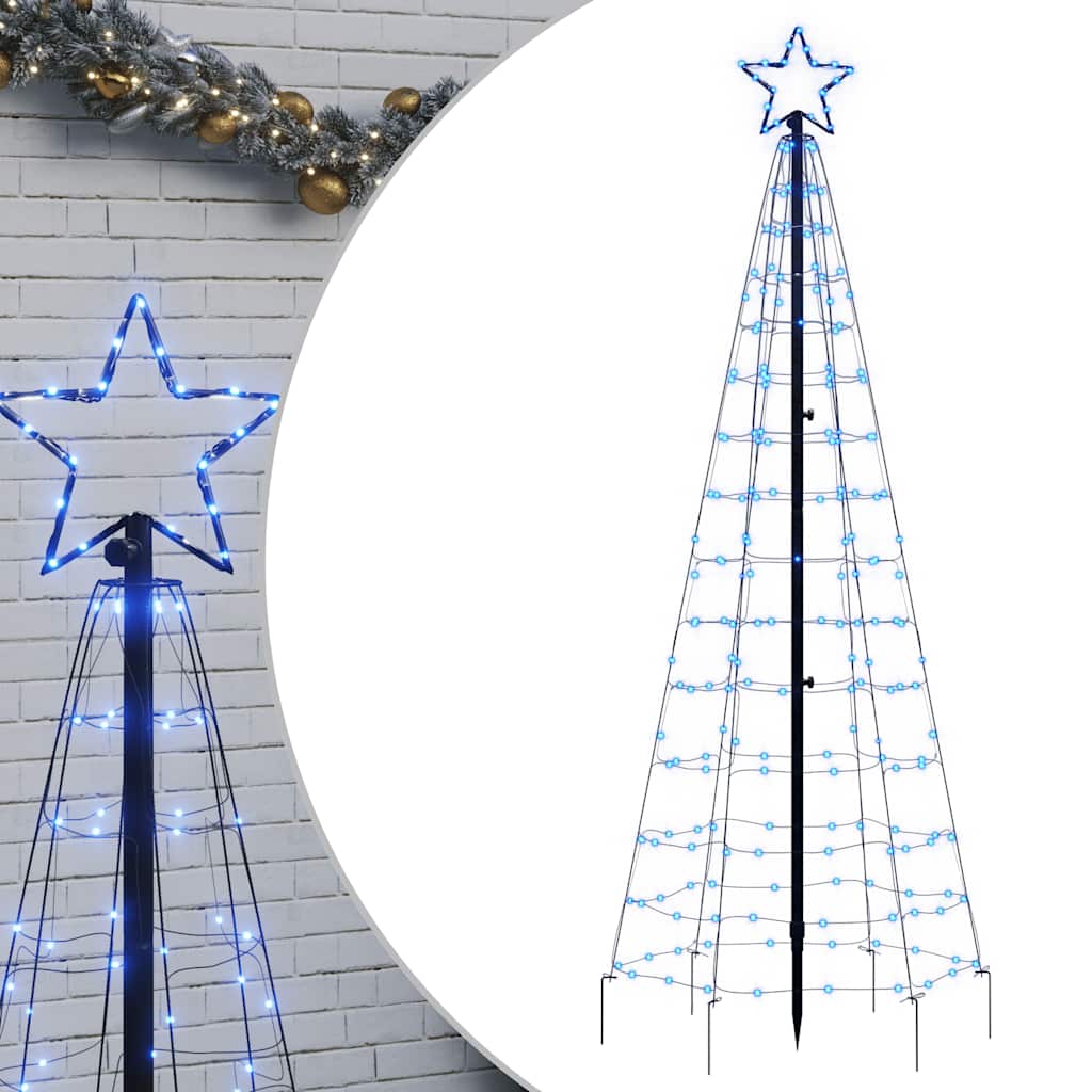 kék LED karácsonyfa tüskékkel 220 LED 180 cm