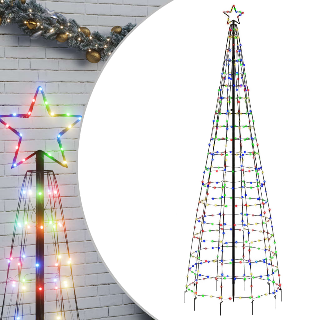 színes LED karácsonyfa tüskékkel 570 LED 300 cm