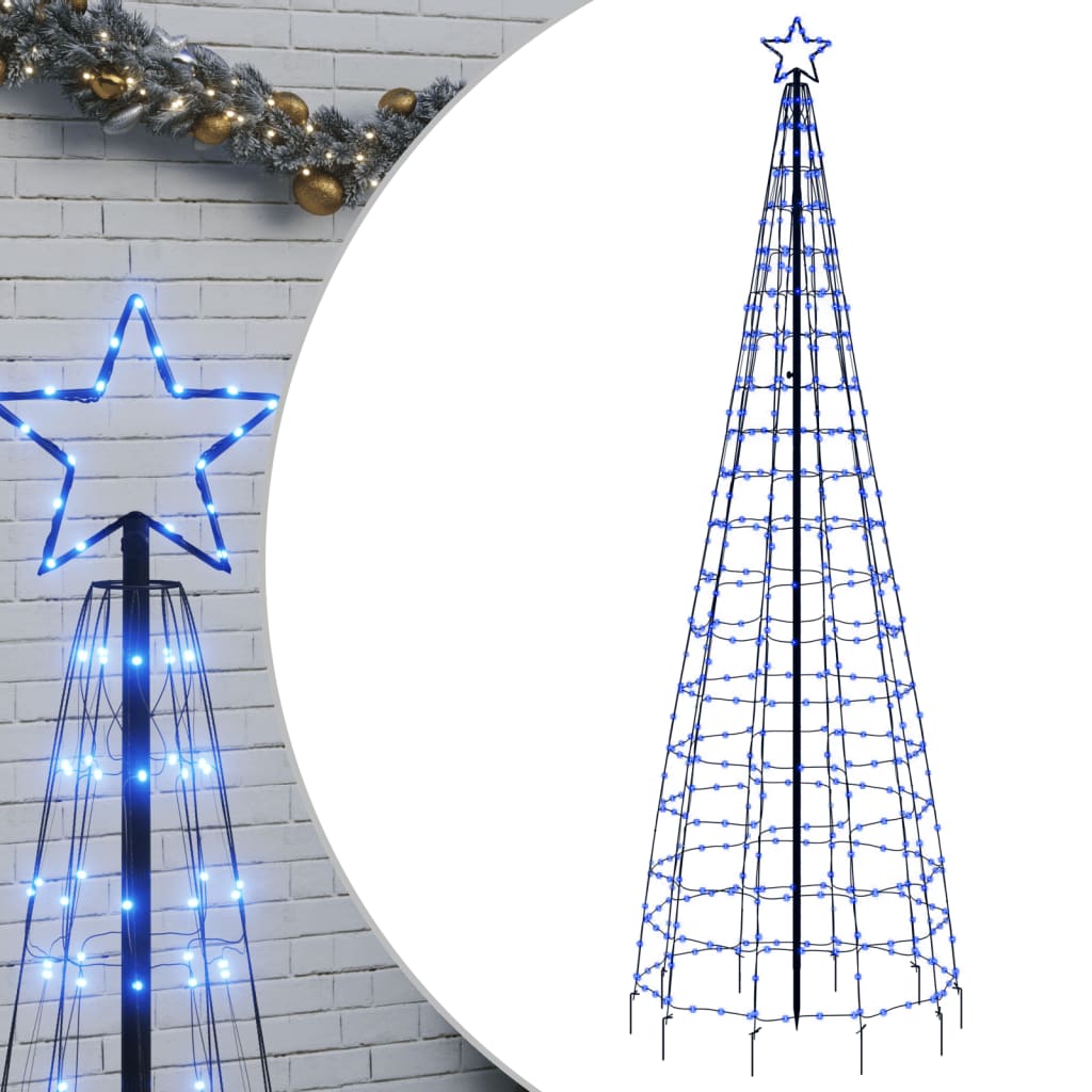 kék LED karácsonyfa tüskékkel 570 LED 300 cm